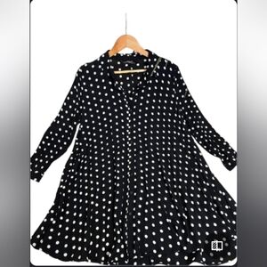 ZARA Polka Dot Black and White Dress